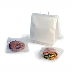6.5 x 7 Saddle Pack Deli Bags, Flip Top, Clear, High-Density 14 Mic